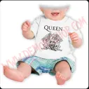 Camiseta Bebe Blanca MC Queen
