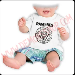 Camiseta Bebe Blanca MC Ramones