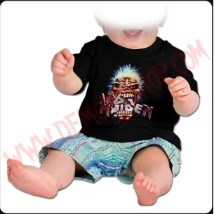 Camiseta Bebe Negra MC Iron Maiden
