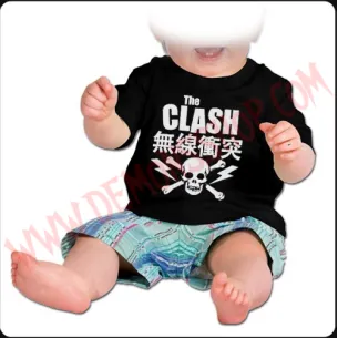 Camiseta Bebe Negra MC The Clash