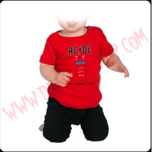 Camiseta Bebe Roja MC Ac Dc