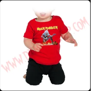 Camiseta Bebe Roja MC Iron Maiden