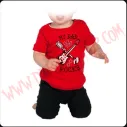Camiseta Bebe Roja MC My Dad Rock