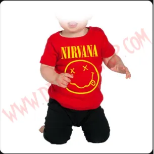 Camiseta Bebe Roja MC Nirvana