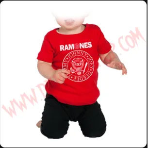 Camiseta Bebe Roja MC Ramones